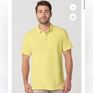 Swet Tailor Men’s All-In Polo in Light Yellow Size XL